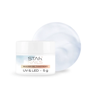 UV/LED Builder Gel Thixotropy, 5g - 001, Clear - stavební tixo gel s tekutou pamětí