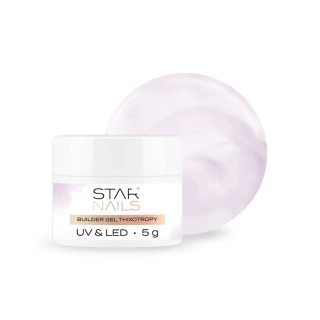 UV/LED Builder Gel Thixotropy, 5g - 003, Milky Pink - stavební tixo gel s tekutou pamětí