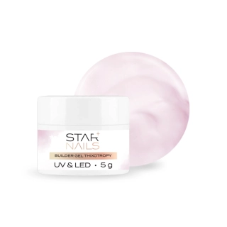 UV/LED Builder Gel Thixotropy, 5g - 004, Nude Pink - stavební tixo gel s tekutou pamětí