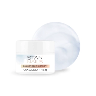 UV/LED Builder Gel Thixotropy, 15g - 001, Clear - stavební tixo gel s tekutou pamětí