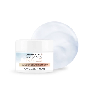 UV/LED Builder Gel Thixotropy, 50g  - 001, Clear - stavební tixo gel s tekutou pamětí