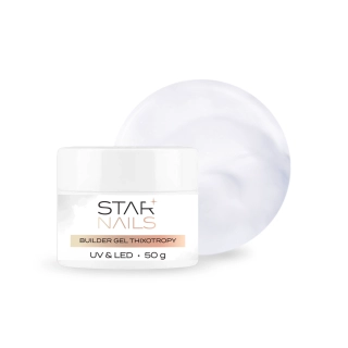 UV/LED Builder Gel Thixotropy, 50g  - 002, Milky - stavební tixo gel s tekutou pamětí