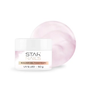 UV/LED Builder Gel Thixotropy, 50g  - 004, Nude Pink - stavební tixo gel s tekutou pamětí