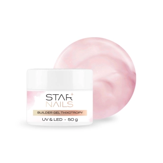 UV/LED Builder Gel Thixotropy, 50g - 005, Powder Pink - stavební tixo gel s tekutou pamětí