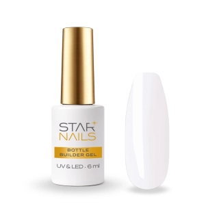 UV/LED Gel Bottle Builder, 6ml - 002, Milky Bloom - mléčně bílý stavební liquid gel