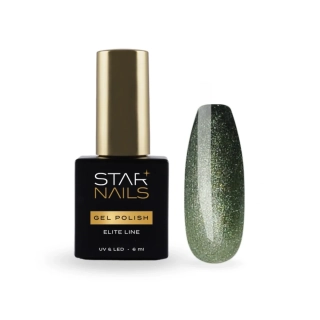 UV/LED Gel Polish Elite Line Cat Eye, 6ml - 011, Olive Mist - olivově zelený gel lak