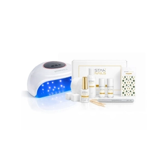 Sada STARNAILS Gel Polish Starter Set + UV/LED S11 - univerzální základ pro modeláž gel lakem s UV lampou 