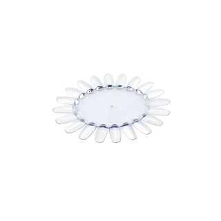 Vzorník na UV gel/gel lak/ lak, CLEAR - tvar kulatý, sluníčko malé, 1ks