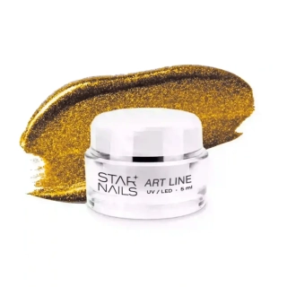 UV/LED Gel Art Line, 5ml, SN 1702 - Gold - barevný gel