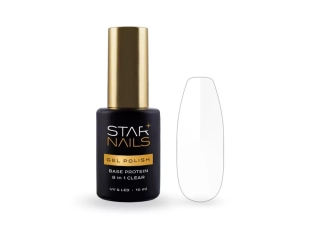 UV/LED Gel Polish Pro Base Protein 8in1 Clear, 10ml – podkladová báze