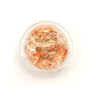 Rose Gold Flakes - zdobicí vločky, růžovo zlatá