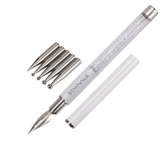 Stylograf STARNAILS - zdobicí pero, 6 nástavců