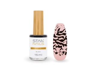 Stamping Nail Polish Starnails, 15ml - Black - zdobicí lak