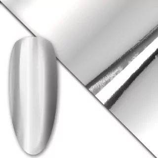 Zdobicí fólie na nehty - Silver Shine, 80cm