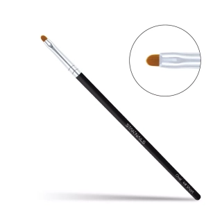 Štětec na UV gel, NYLON - Oval 4 short