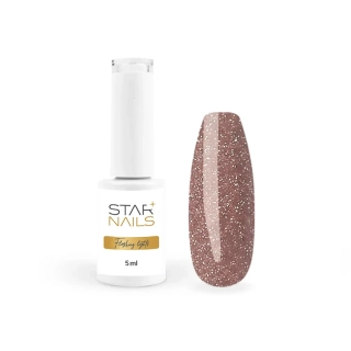 UV/LED Gel Polish Flashing Lights, 5ml - 002, Amaretto - měděně hnědý gel lak