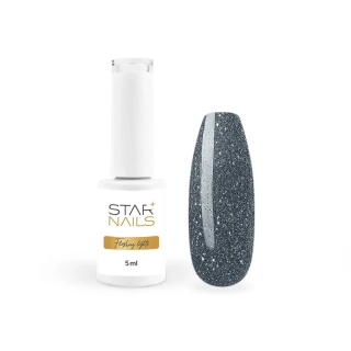UV/LED Gel Polish Flashing Lights, 5ml - 003, Excalibur - ocelově šedý gel lak