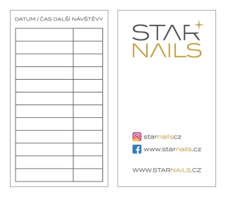 Objednací kartička STARNAILS - 10ks