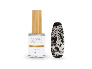 Stamping Nail Polish Starnails, 15ml - Silver - zdobicí lak