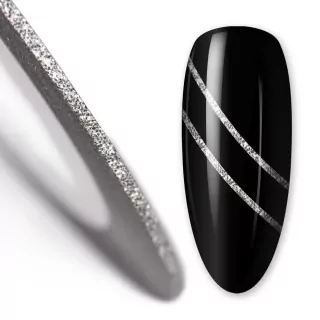 Samolepící zdobící páska na nehty Silver Glitter - 1 mm