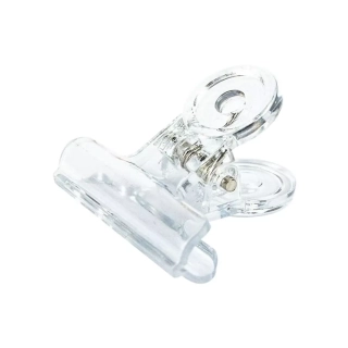 Svorka na pinčování/ Klip na nehty, 3 cm - transparentní